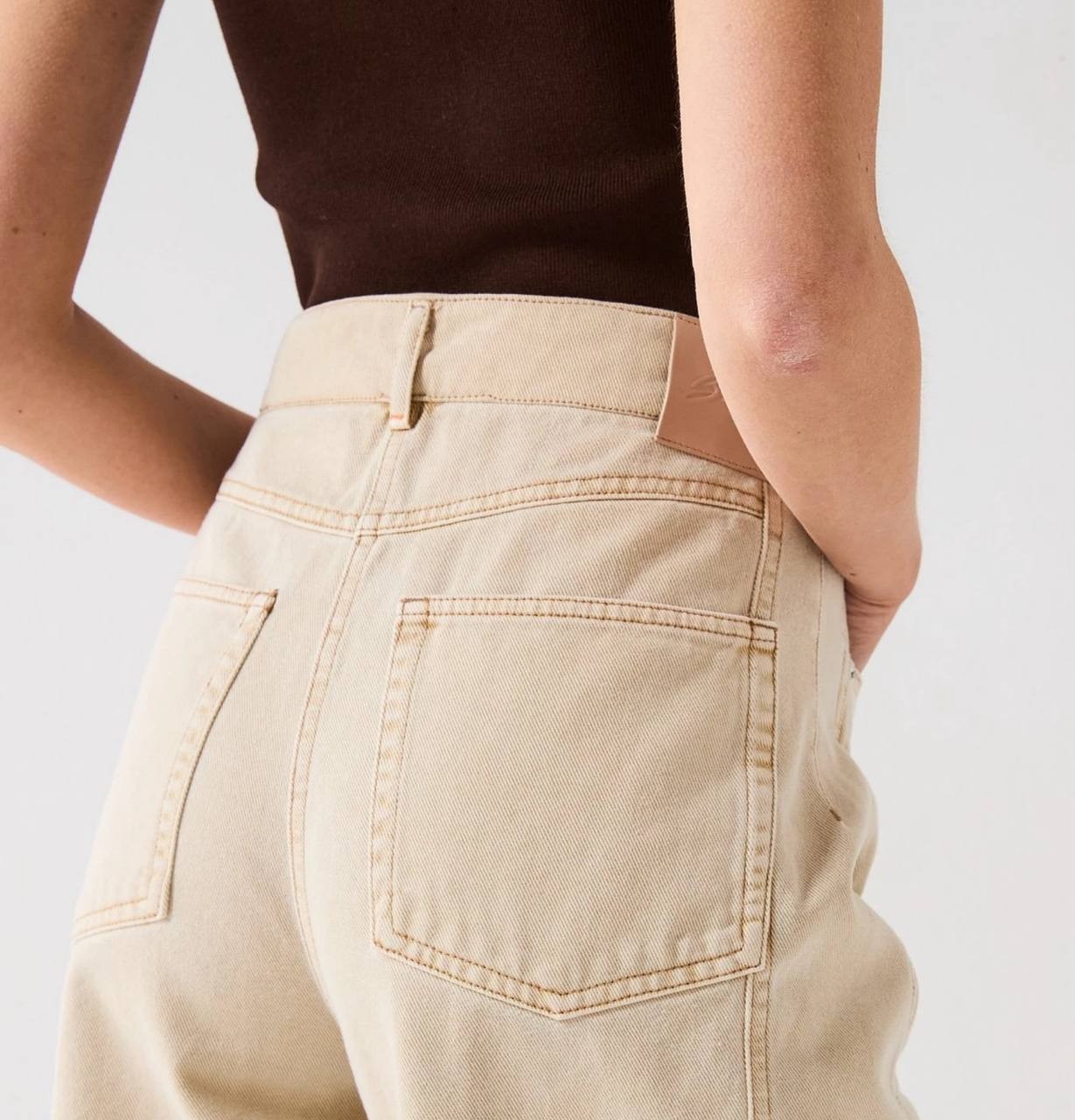 BOSS Marlina Cotton Utility Pants Beige 8 NWT $179