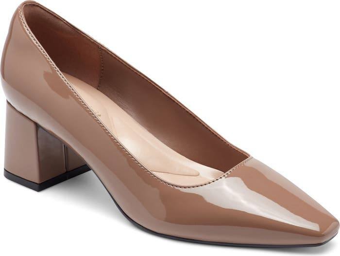 Easy Spirit Dorian Pump Dark Brown 11M Synthetic Block Heel $109 NWB