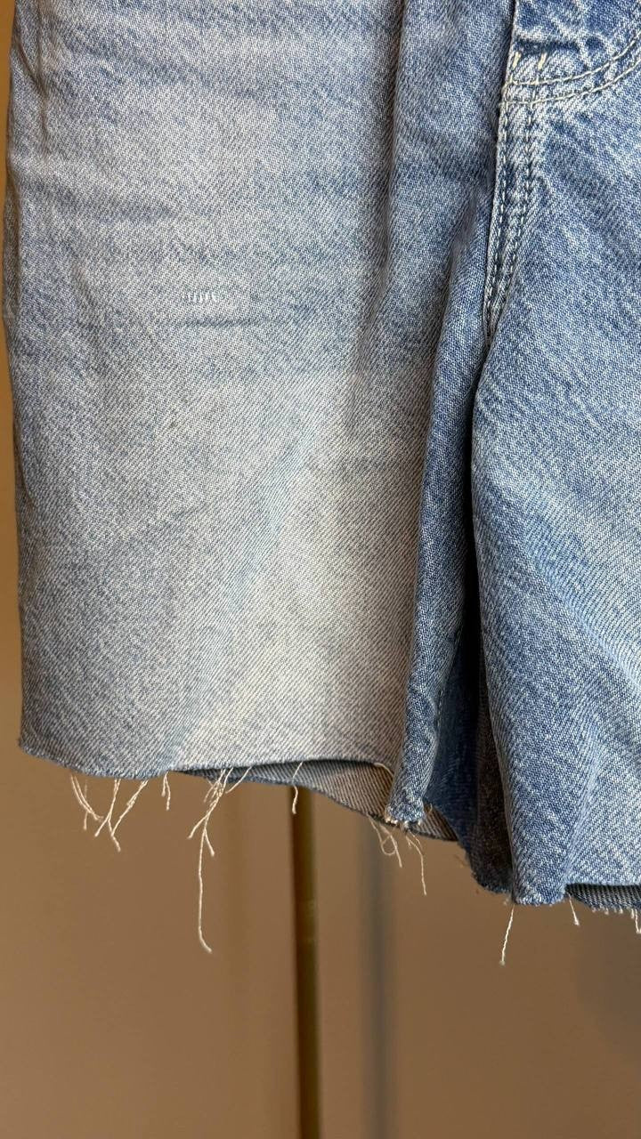 Guess Eco 80s Pedal Denim Shorts Blue 26 NWT $89