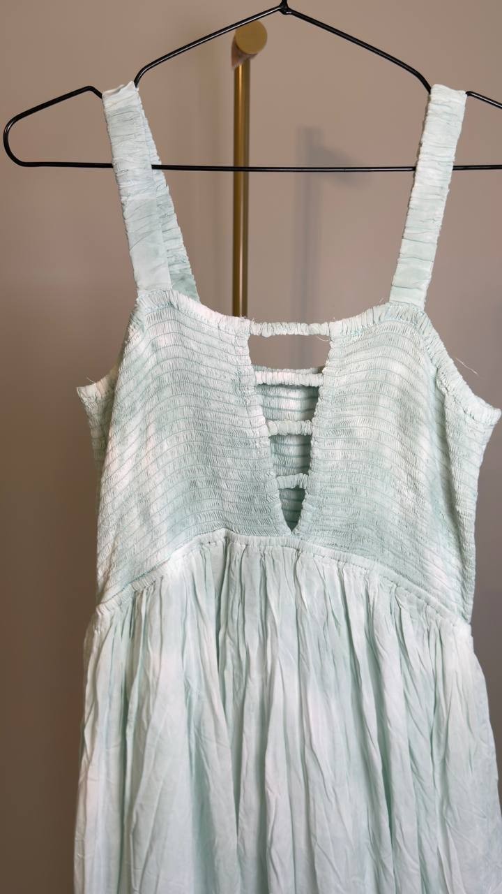 White Mark Square Neck Sleeveless Maxi Sundress Green M NWT $84