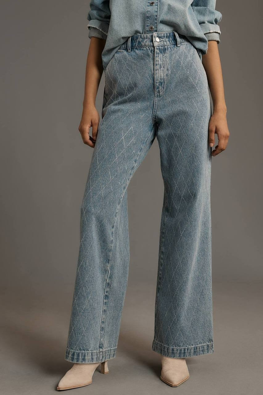 Avec Les Filles High‑Rise Wide‑Leg Jeans – Size 29 – Excellent Condition
