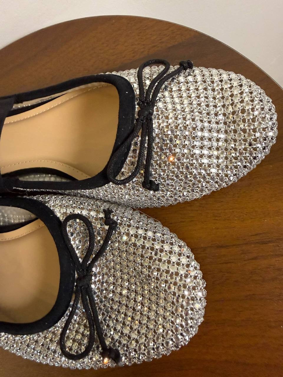 On 34th Farrahh Ballet Flats – Bling Chainmail – Size 7M – NIB