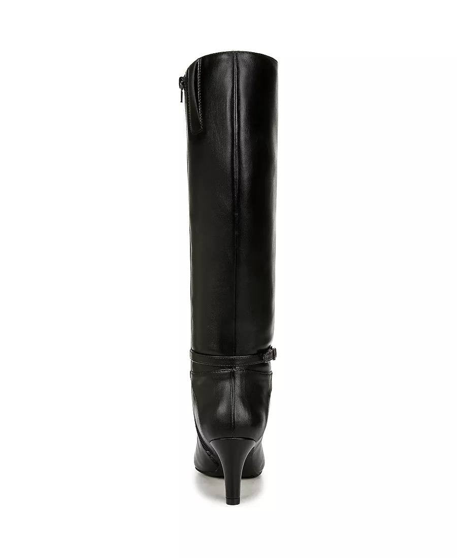 LifeStride Guild Boots Size 5M Black Fabric Knee‑High Almond Toe NIB msrp$129