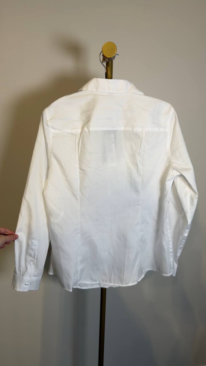 Jones New York Women’s Easy‑Care Button‑Up Shirt White PM NWT $79.50