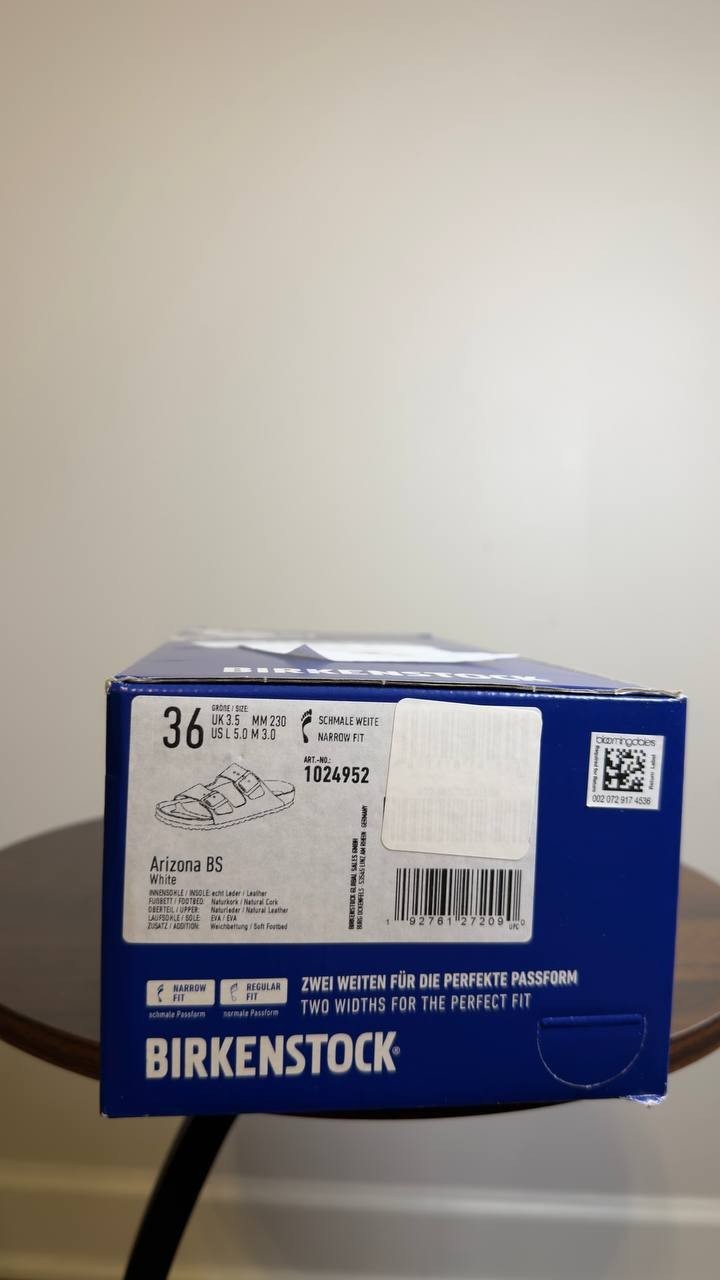 Birkenstock Sandals White 5 Narrow Fit New $179.00