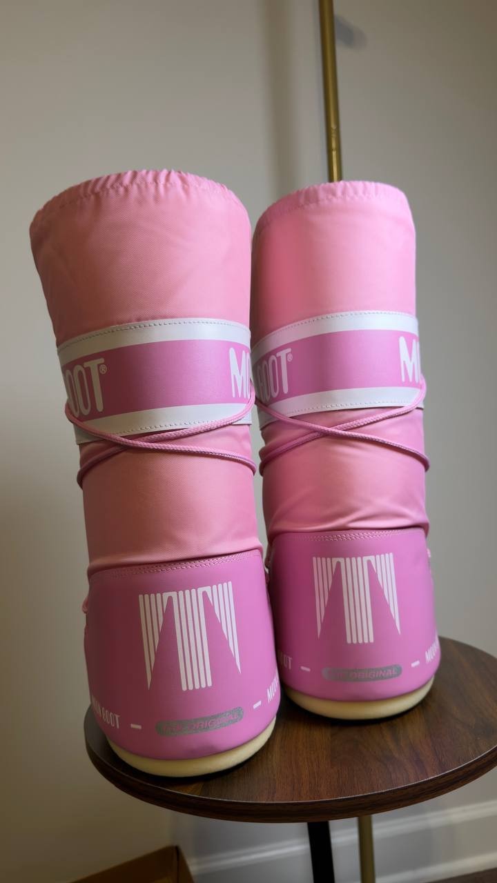 Moon  Boot  Icon  Boots  Pink  9/10.5  New  $240