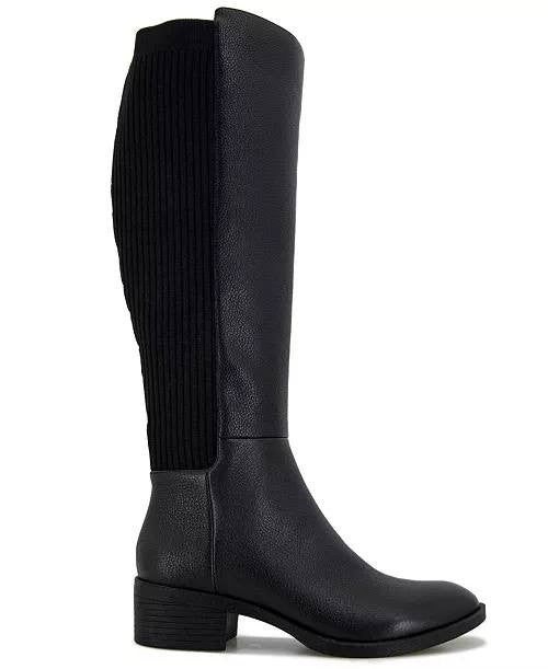 Kenneth Cole Black Leather High Boots 8M NIB MSRP $220