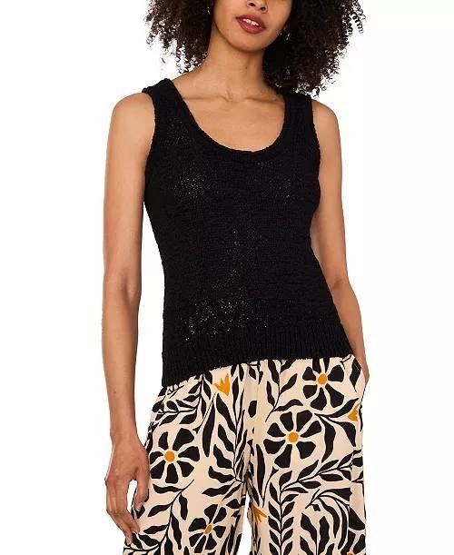 1.STATE Roll-Neck Tank Top Women's Black M NWT Cotton Blend Relaxed Fit
