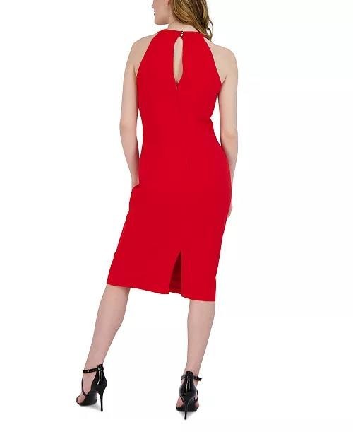 Julia Jordan Women’s Halter Neck Sleeveless Sheath Dress Red Size 12 NWT 109$