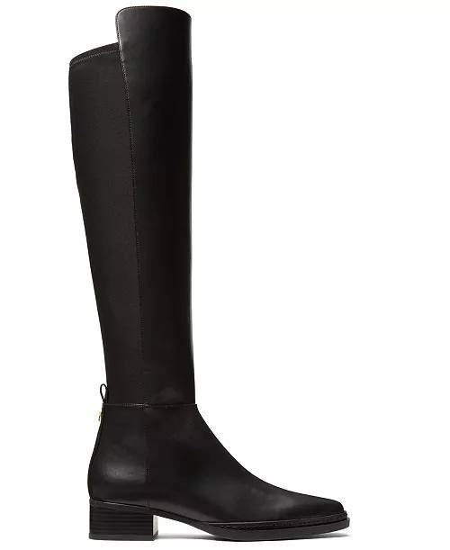 Michael Kors Lex Women’s Block Heel Boots Black 9.5WS Polyester $175 NWB