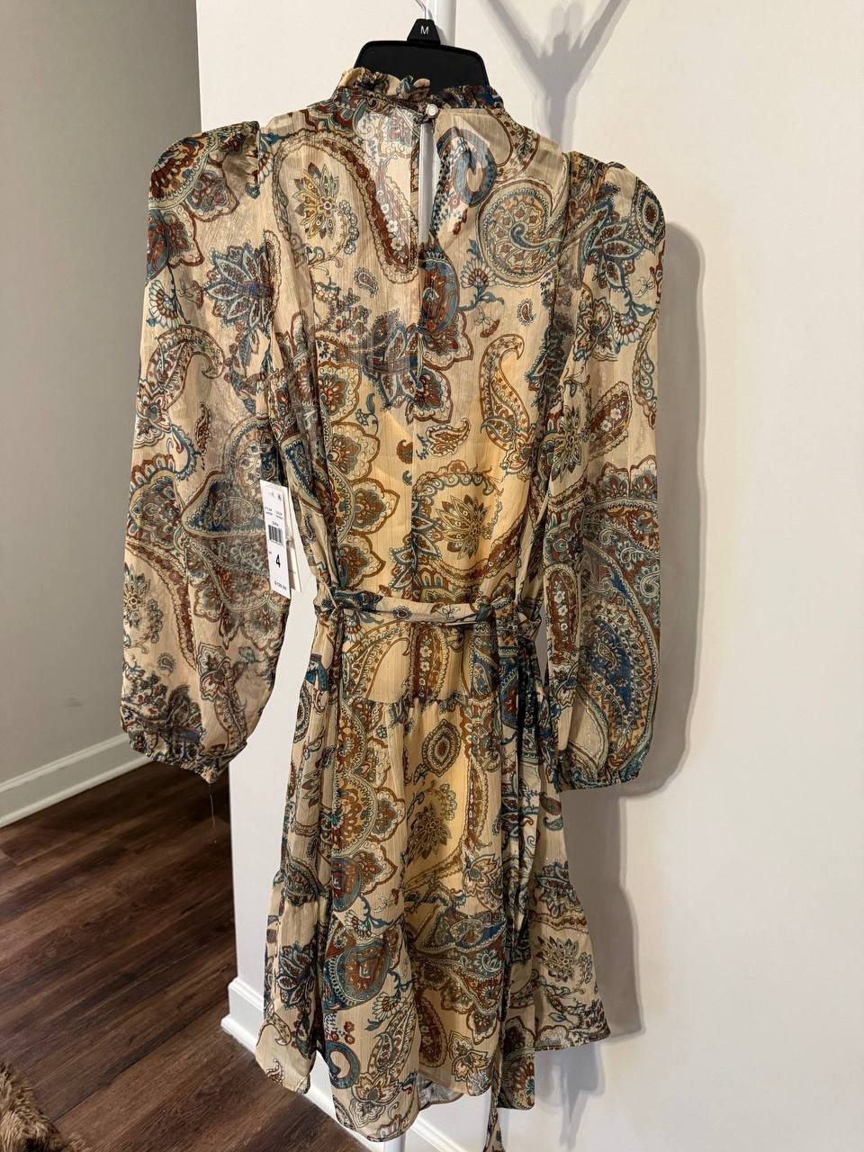 Julia Jordan Paisley‑Print Fit & Flare Dress – Multi – Size 4 – NWT – $139