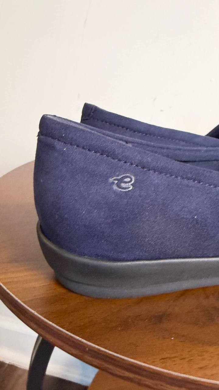 Easy Spirit Arlie Flats 7.5M Dark Blue Textile Slip‑On Lightweight NIB msrp$69