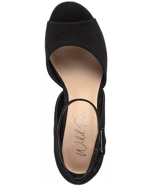 Wild Pair Black Microfiber Dress Sandals Size 5M NIB MSRP $69.90