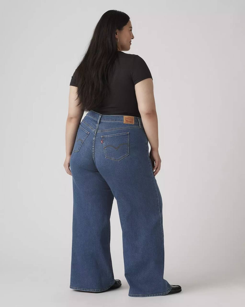 Levi’s 318 Shaping Wide Leg Jeans Plus Size Dark Wash 24W NWT $69.50