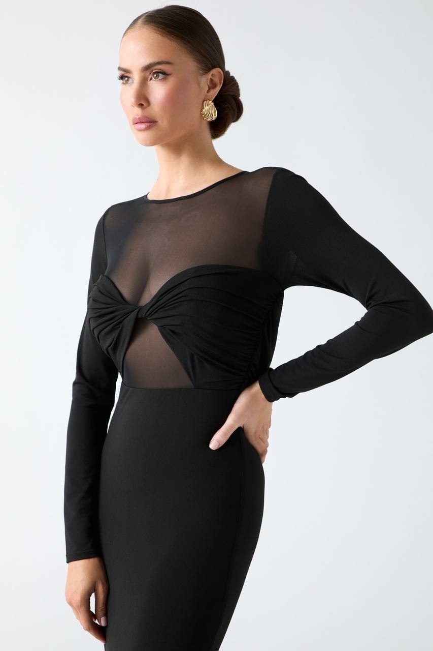 Marciano by Guess Eco Audrina Maxi Dress Jet Black Size 8 NWT $280