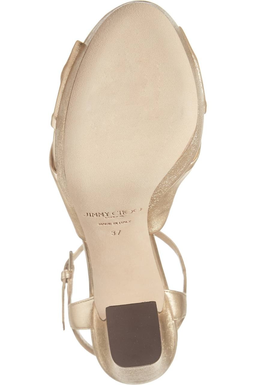 Jimmy  Choo  Platform  Sandals  Gold  Pre‑owned Size 40   $250