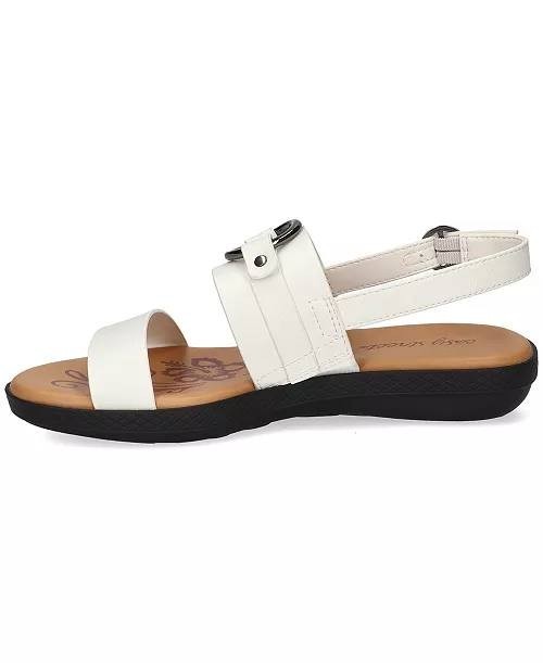Easy  Street  Cohen  Slingback  Sandals  White  7W  New  $60