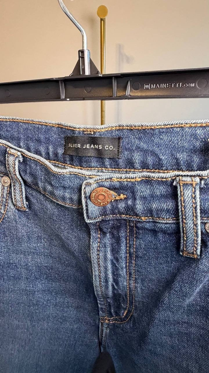 Silver Jeans 90s Baggy Mid Rise Bootcut Jeans Acoustic 25 NWT $88