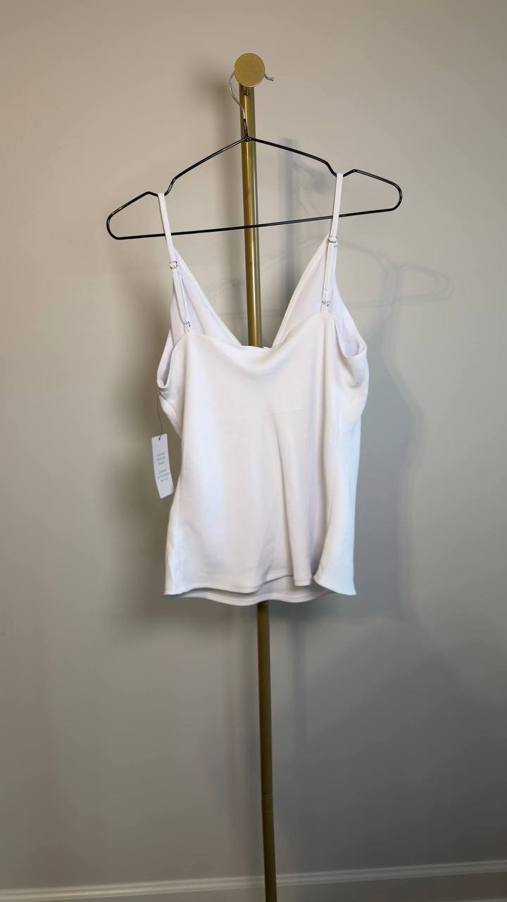 Guess Eco Caroline Logo Hardware Camisole Pure White S NWT $59