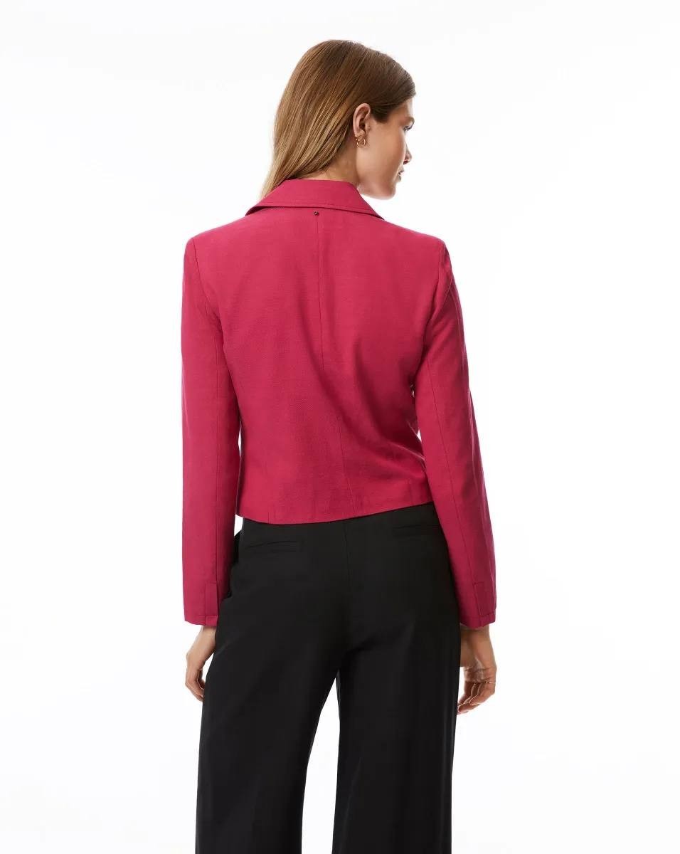Adrienne Landau Pink Cropped Double-Breasted Blazer S/P NWT – Modern Statement