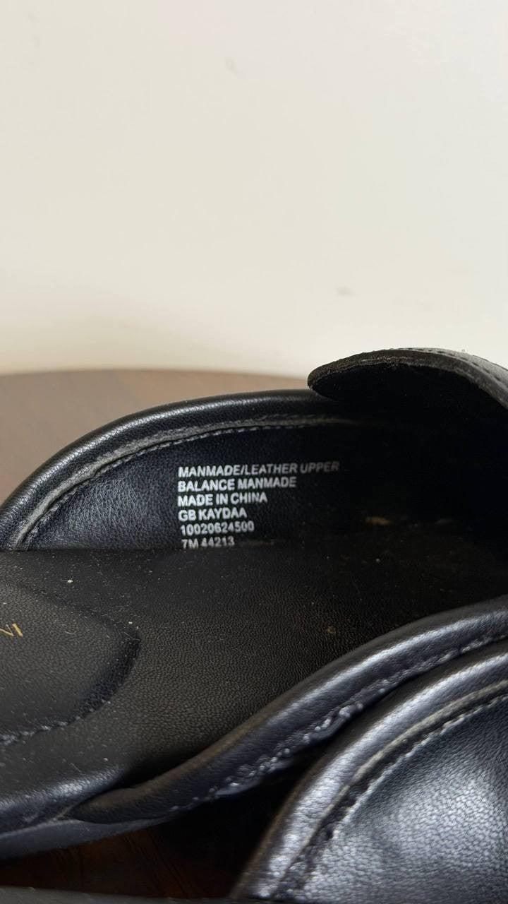 Giani Bernini Black Man‑Made Slip‑On Mules 7M NIB MSRP $89.50