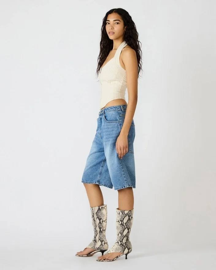 Steve Madden Natasha Corset Top Natural 10 NWT $69