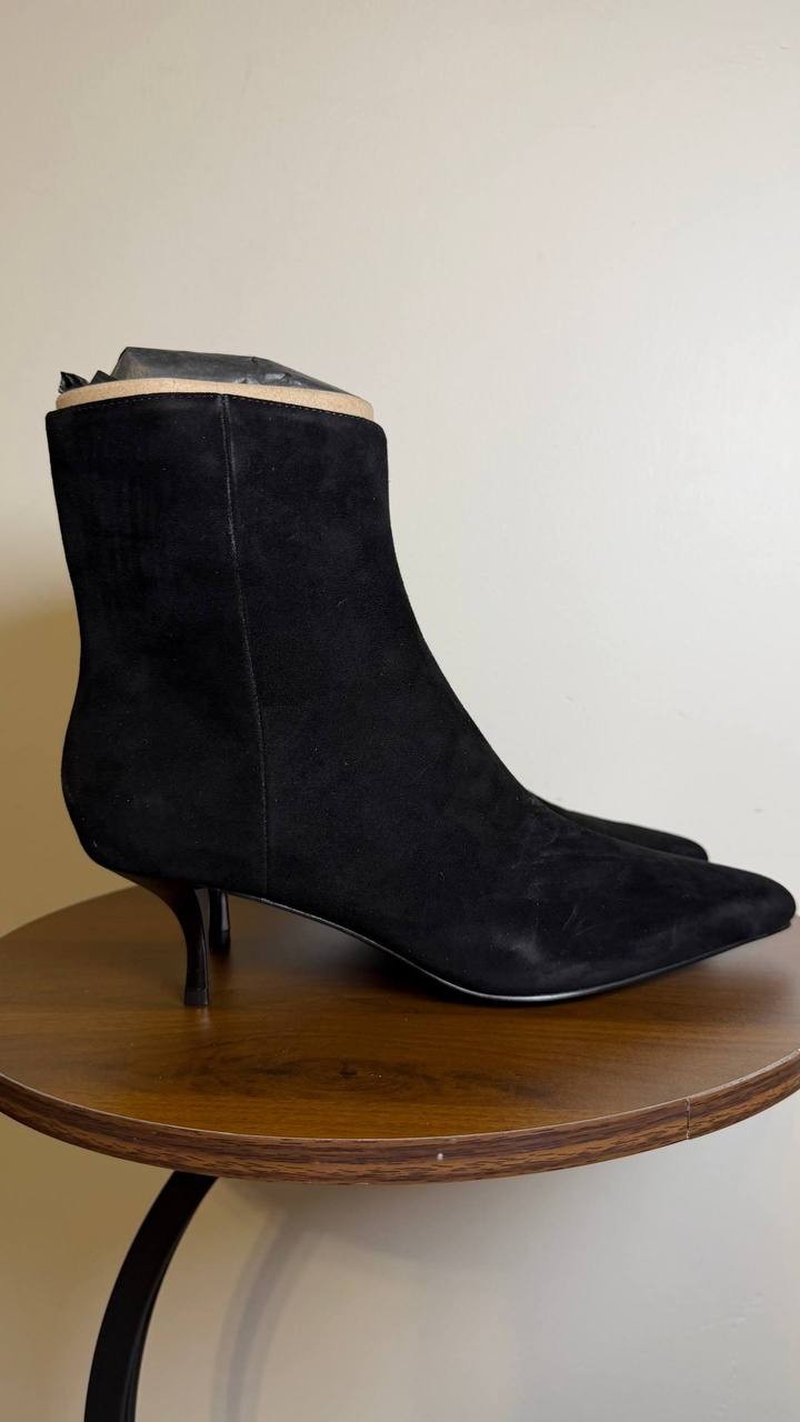 Nine West Black Suede Dress Booties 8M NIB MSRP $159