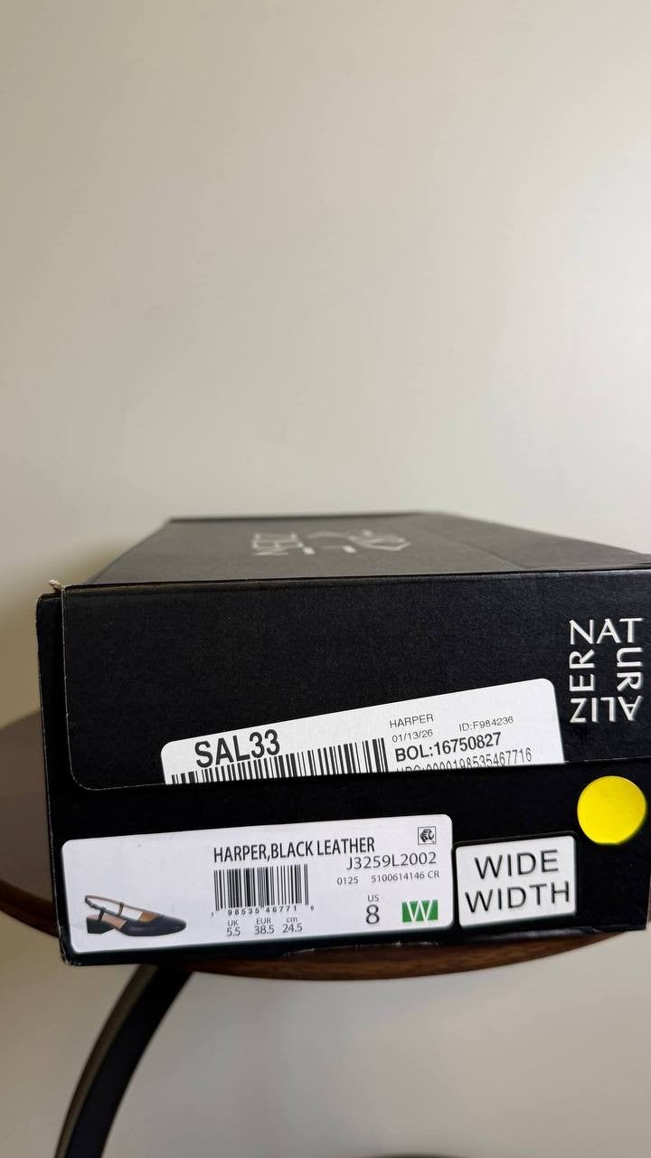 Naturalizer Helena Slingback Pumps 8W Black Heels New in Box