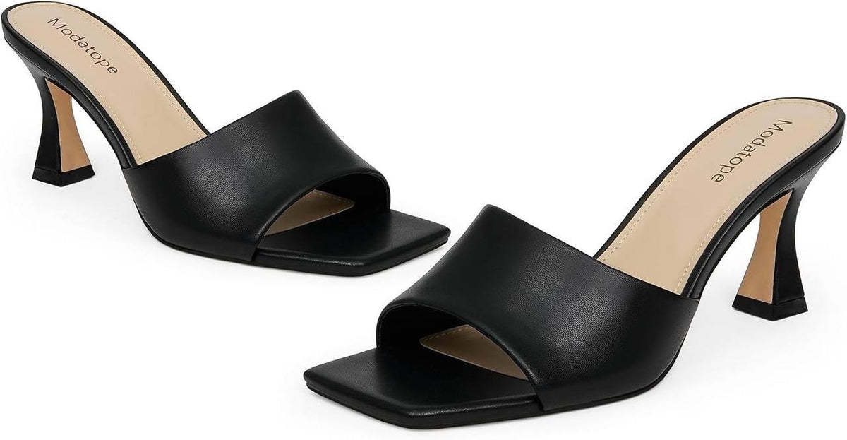 Modatope Slide Dress Sandals Black 8.5 New $45.00