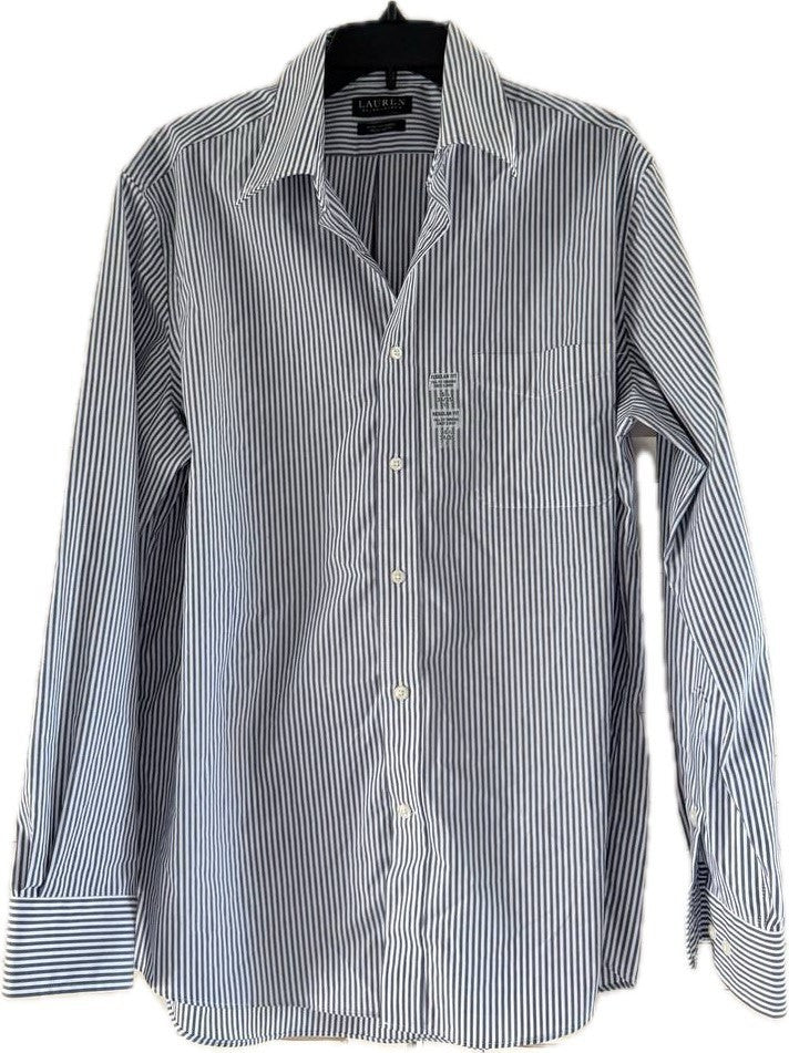 Lauren Ralph Lauren Men’s Striped Button-Down Shirt – Size L – Pre-Owned – Minor