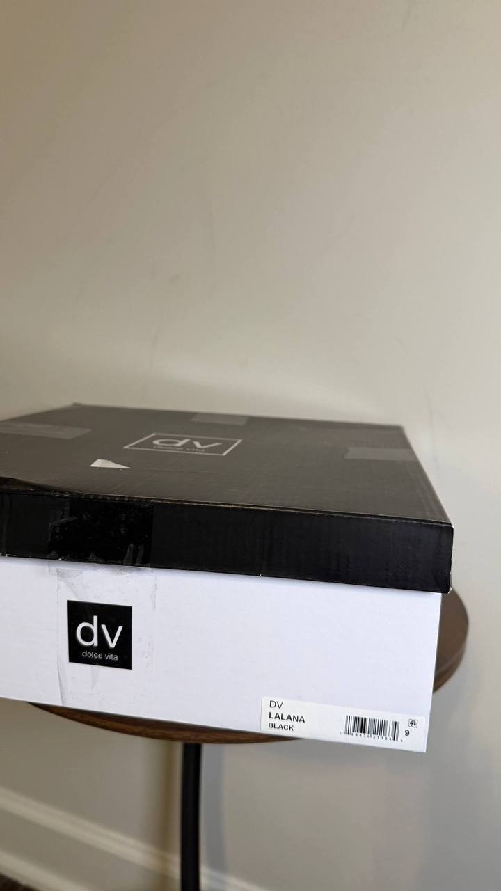 DV Dolce Vita Black Polyurethane Heeled Booties 9M New in Box MSRP $89