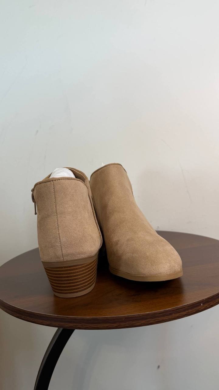 Style & Co Wileyy Women’s Ankle Booties Taupe 8.5M Man‑Made $70 NWB