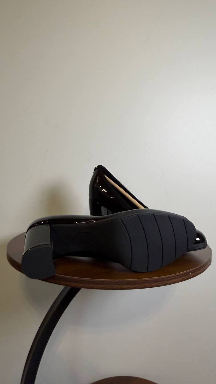 Anne Klein Block Heel Pumps 7.5M Black Patent New in Box  MSRP 89$