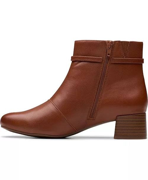 Clarks  Booties  Dark  Tan  9M  New  $130