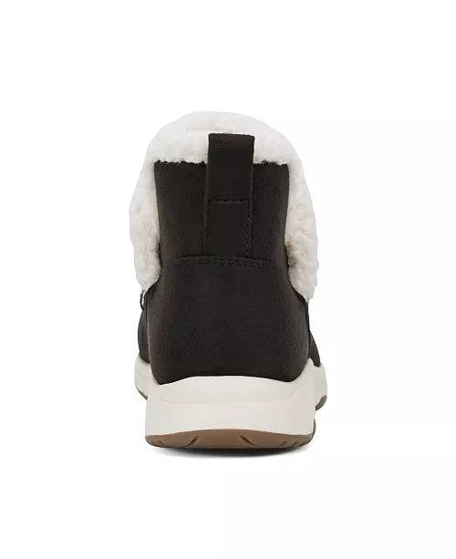 Easy Spirit Tuva Women’s Cozy Pull‑On Boots Black 8.5W Faux Suede $95 NWB