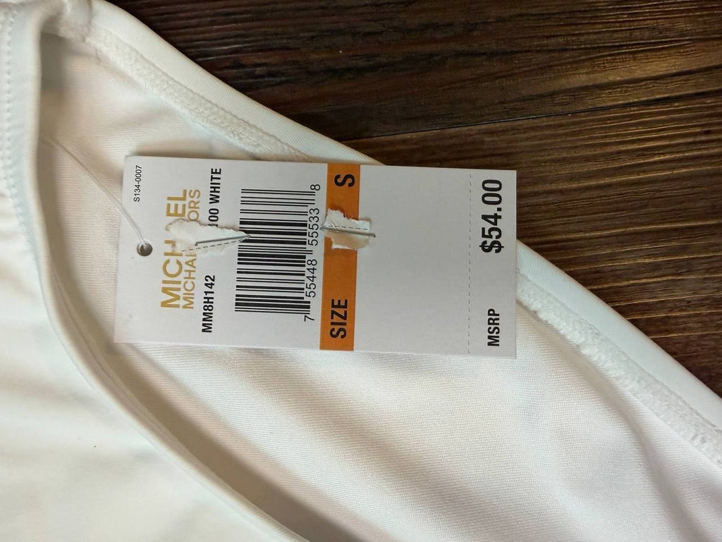Michael Michael Kors Classic Bikini Bottom White S NWT $54