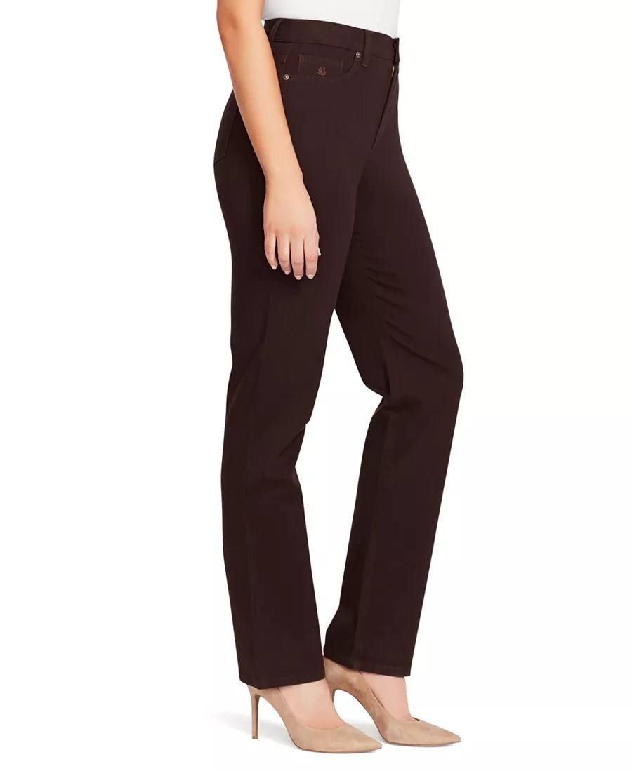 Gloria Vanderbilt Amanda Straight‑Leg Jeans Coffee Roast 10P NWT Classic MSRP$52