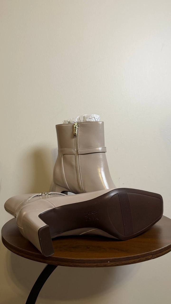 Naturalizer Soft Milk Synthetic Ankle Booties 8W New in Box MSRP $160