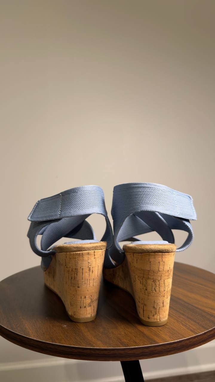 Style  &  Co  Sicilyy  Wedge  Sandals  Blue  9M  NWT  $69.90