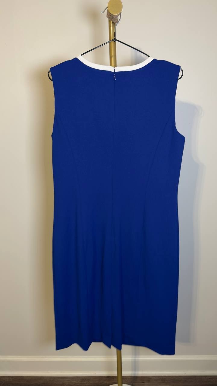 Kasper Women’s Princess Seam Midi Dress Royal Signature M NWT $99