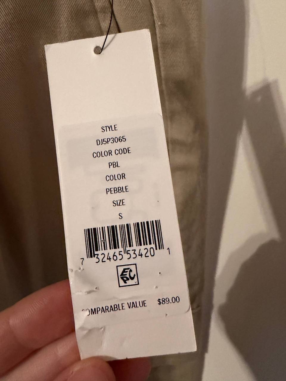 DKNY JEANS High‑Rise Pull‑On Cargo Jogger Pebble Size S NWT  msrp$89