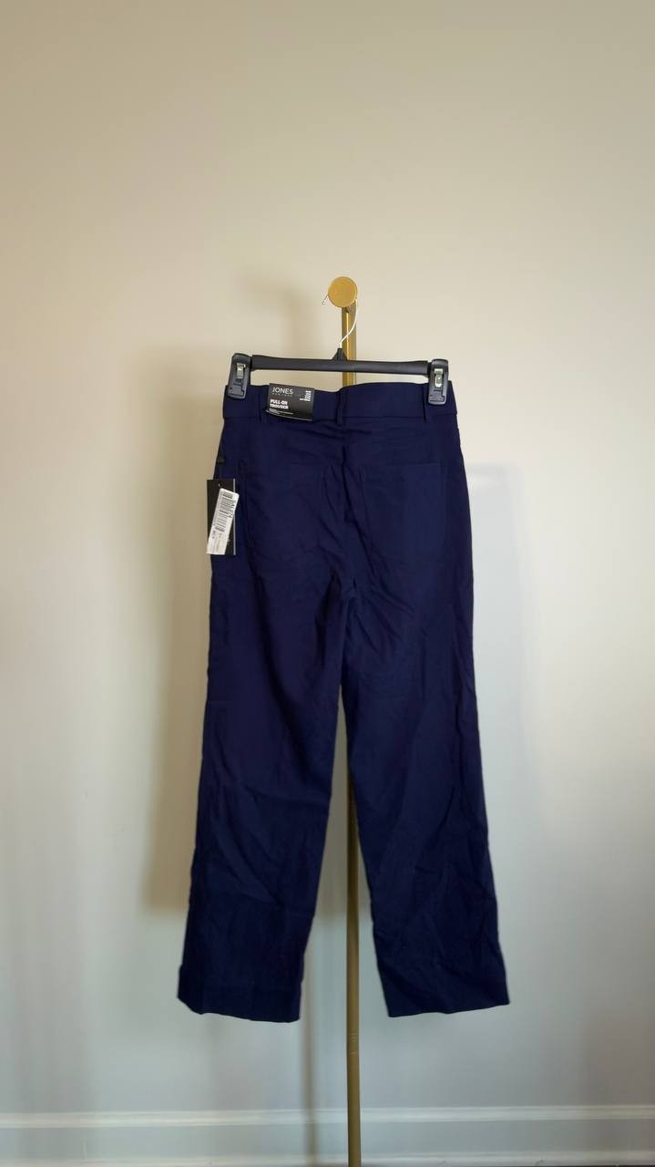 Jones New York Pull-On Trouser Navy PXS NWT $79.50
