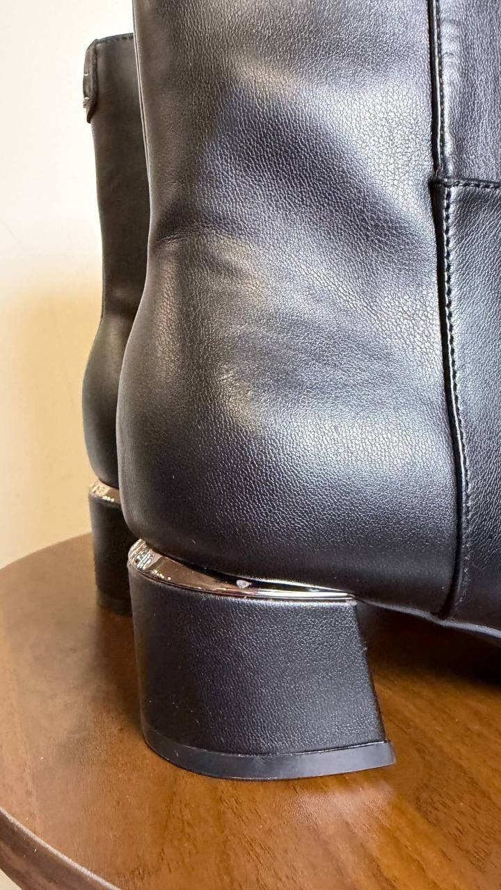 Calvin Klein Ankle Booties 6M Black Man‑Made New in Box MSRP $129