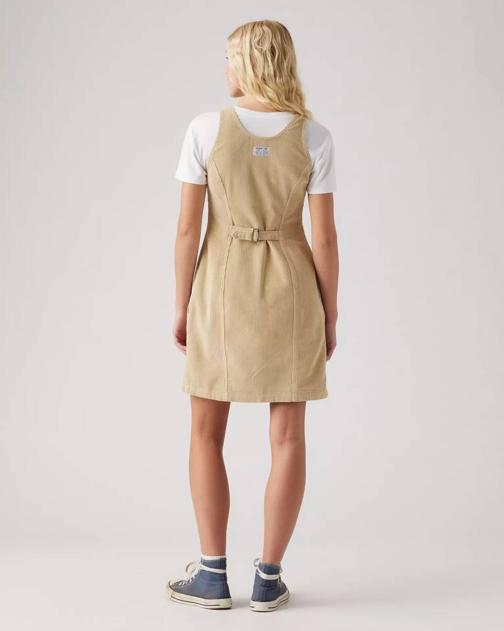 Levi's Corduroy Mini Dress, 100% Cotton, Green/Beige, XS-XL, Casual NWT