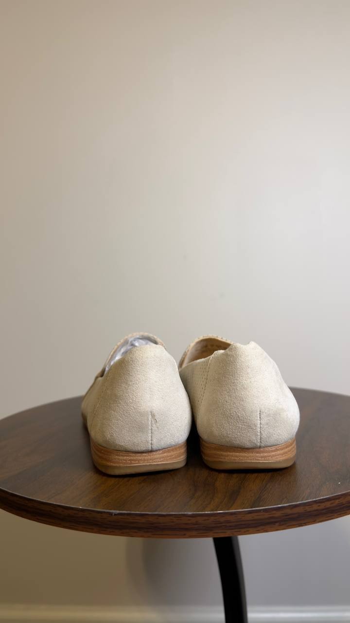 Dr.Scholl’s  Veda  Loafers  Oyster  Fabric  7.5M  New  With  Box  $60