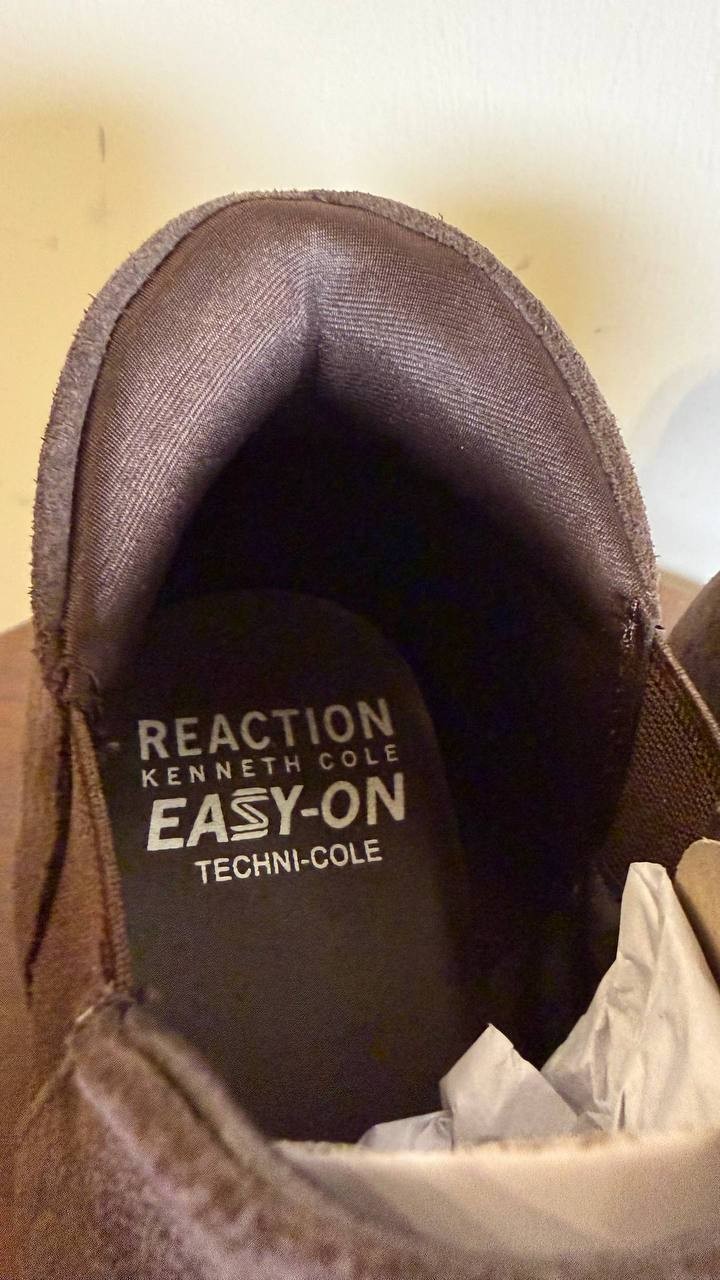 Kenneth Cole Reaction Serafina Booties 8M Chocolate Suede Pull‑On NIB msrp$99