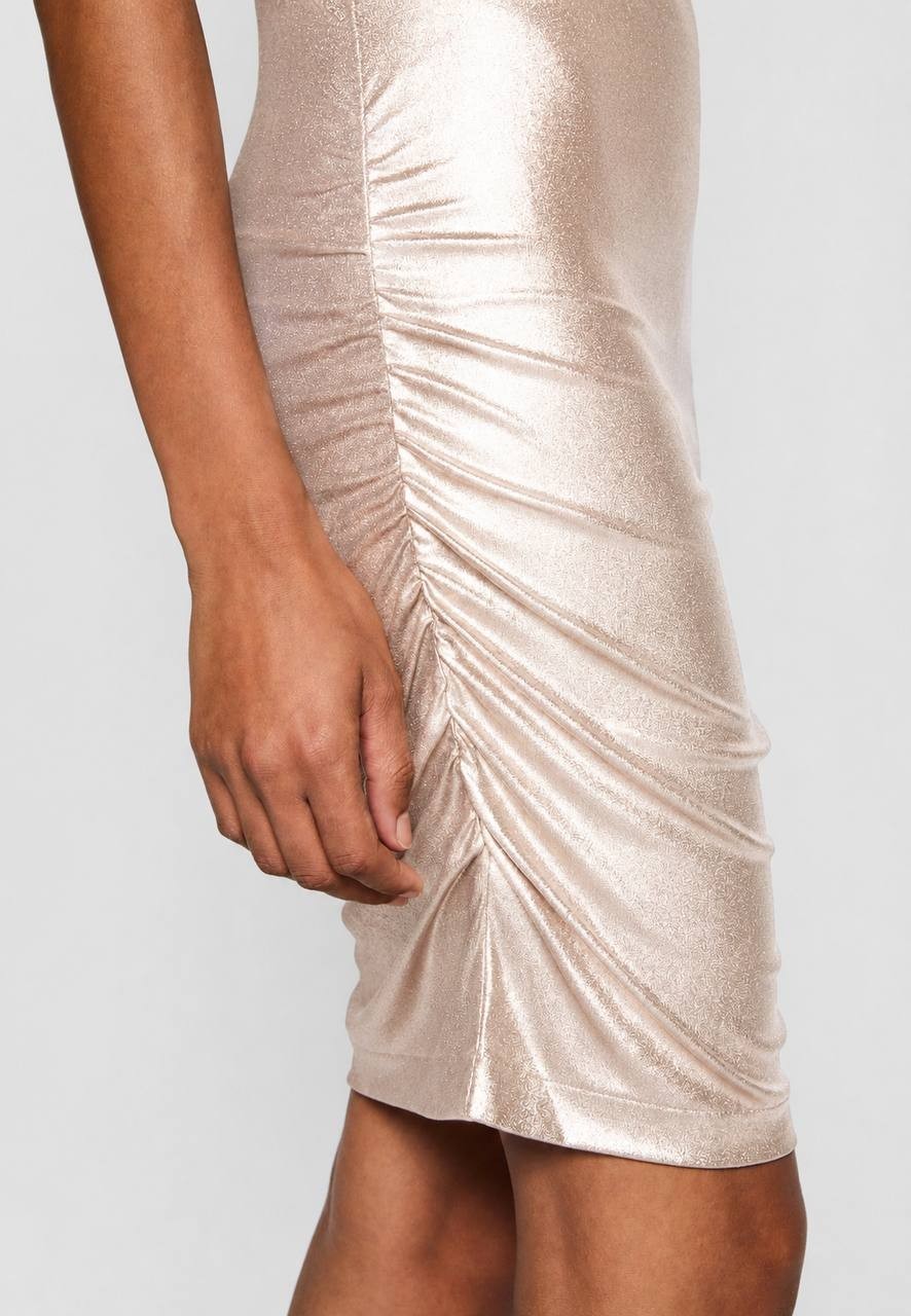 BOSS ECRYSTAL Cocktail Party Dress Beige S NWT $149