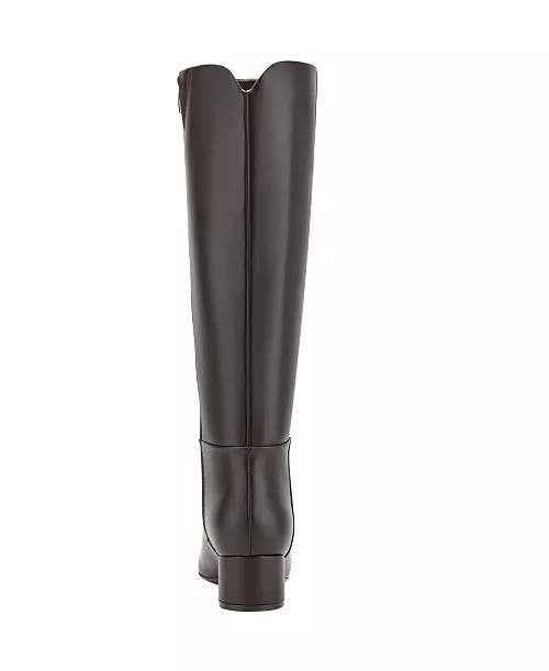 Marc Fisher Toe Tall Boots 10M Dark Brown Man‑Made New in Box MSRP $179