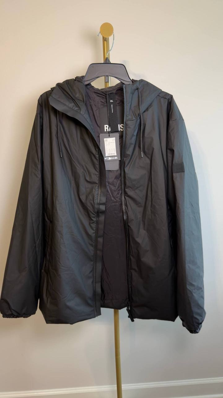 Rains Lohja Insulated Rain Jacket Black XL NWT $240