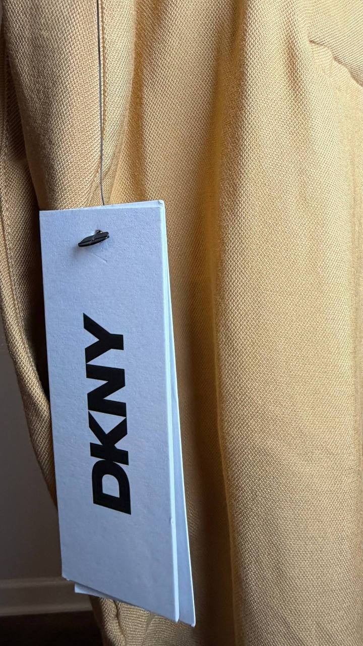 DKNY High‑Rise Sueded Canvas Pants Whiskey 12 NWT $99